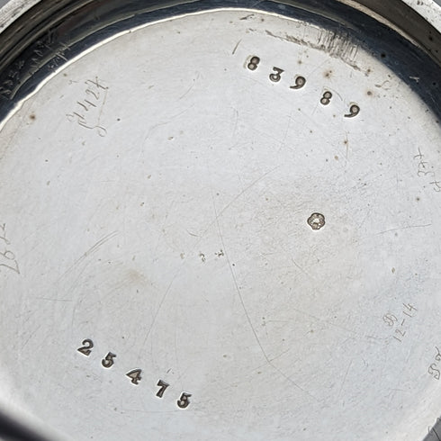 Antique unsigned pocket watch made in France, silver side open face, works well